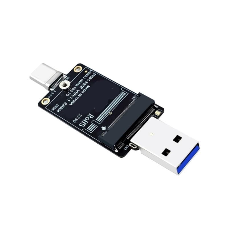 JMS583 M 2 NVME SSD Adaptador Para USB A Tipo C Conversor Suporte 2230