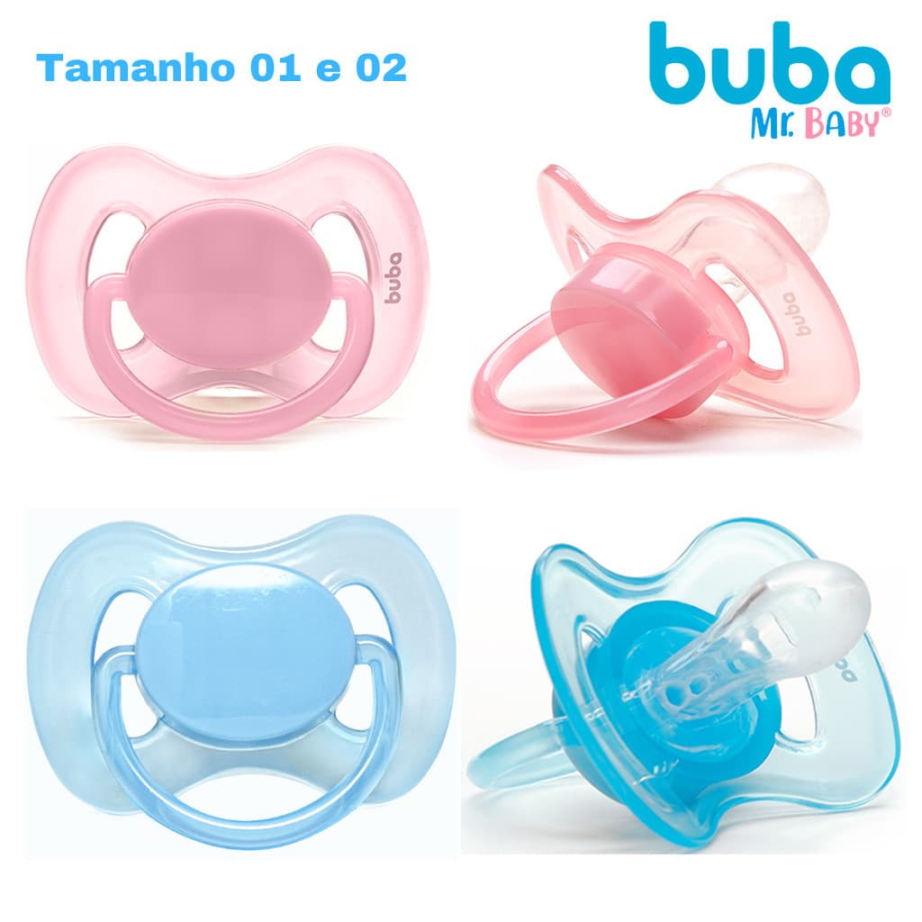 Chupeta Comfort para Bebê Bico em Silicone Ultra Soft Buba