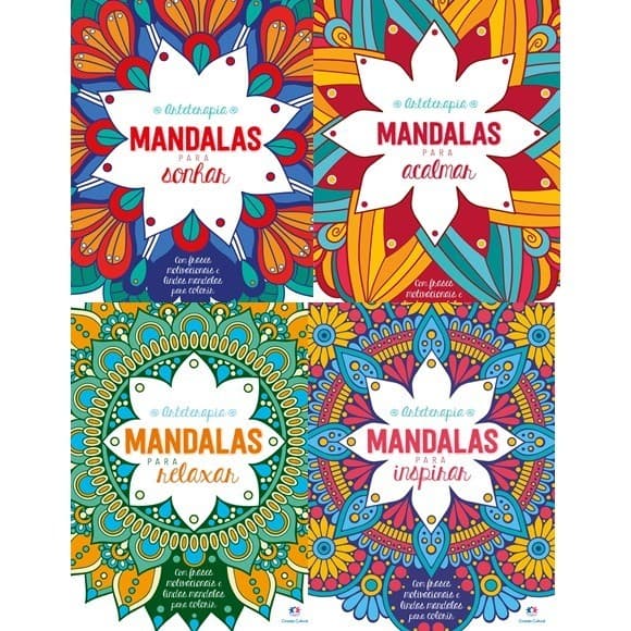 Livro de Colorir Arteterapia Mandalas - Col. 4 Volumes