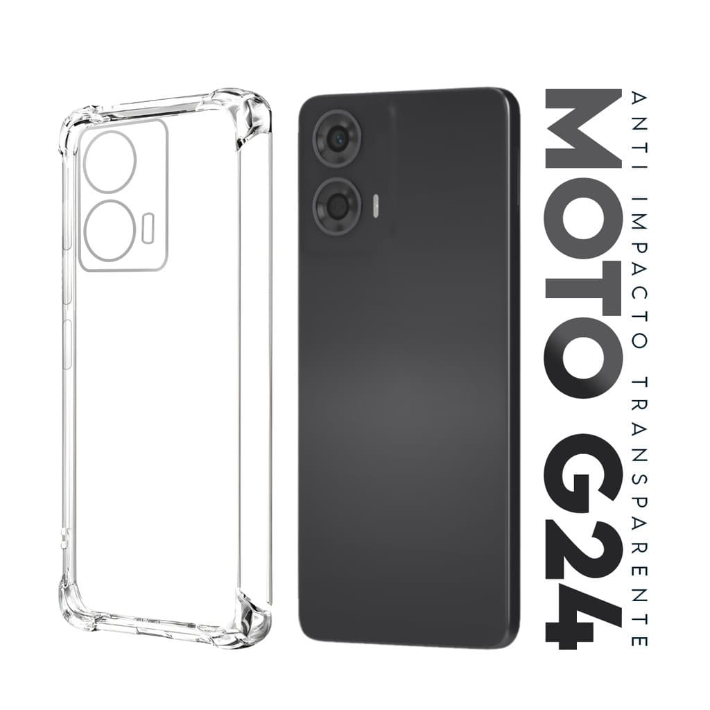 Capa Capinha Anti Impacto Transparente + Película De Hydrogel HD Para Moto G24 Xt2423 Tela 6.56