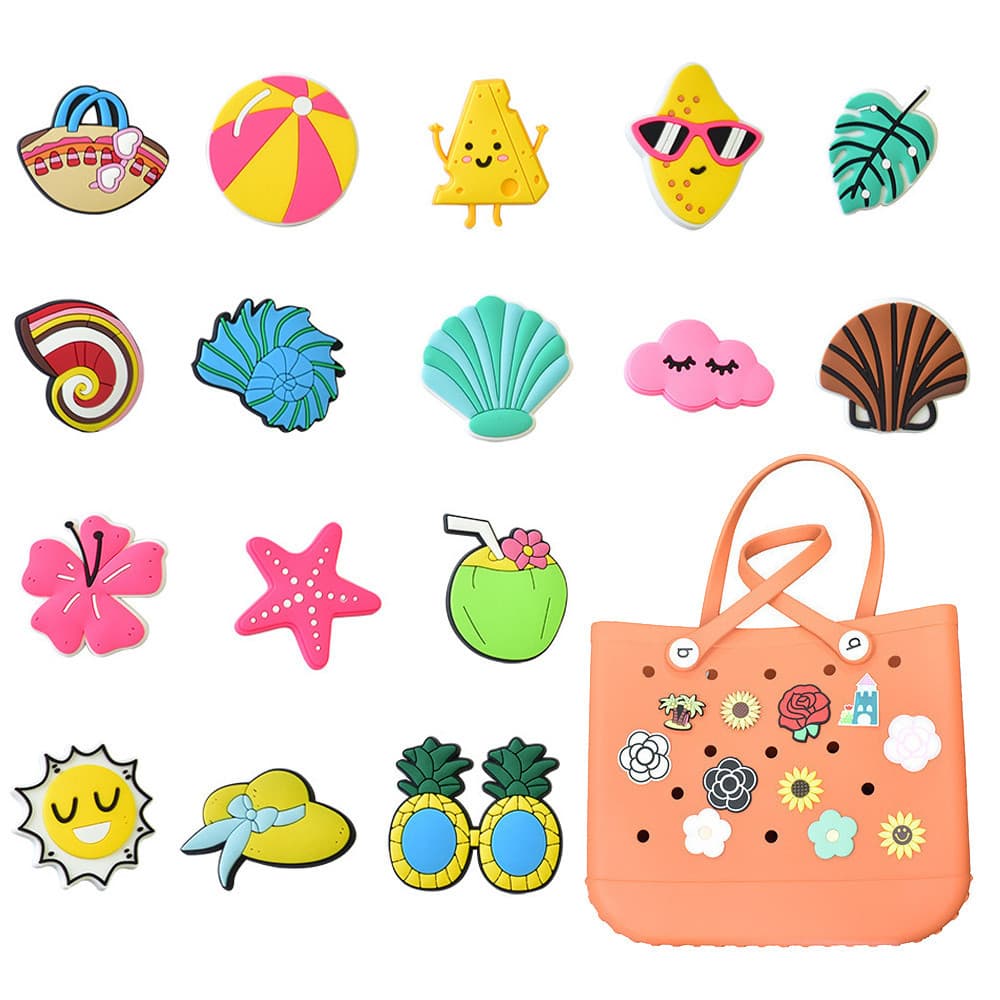 para bolsa, não para sandália,Hole Bag Beach Saco De Praia Para Bogg Cute Cartoon Acessórios De Moda Fivela Decorativa