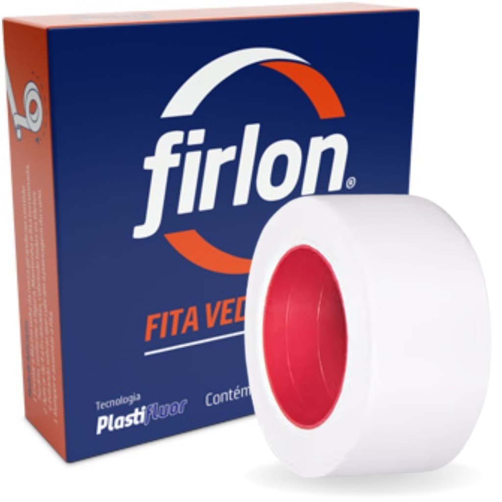 Fita Veda Rosca Teflon 18mm x 10m Firlon Fita Larga Isolante de Vazamentos para Conexões Hidráulicas Cano Obra
