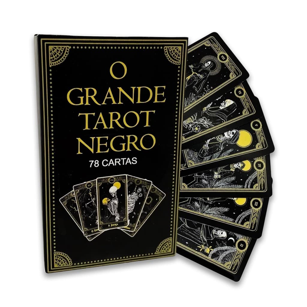 O Grande Tarot Negro 78 Cartas Com Manual Detalhado