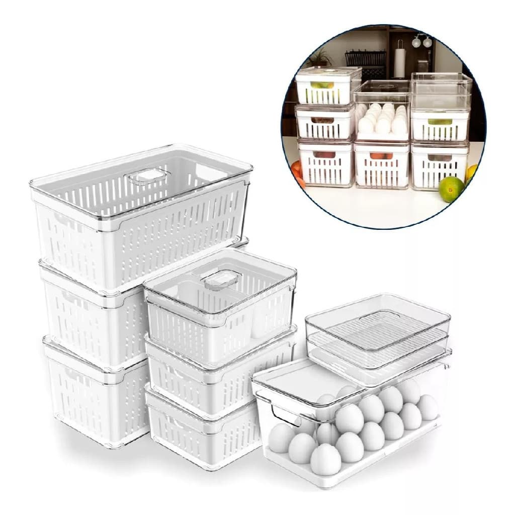 Kit Cozinha Organizador Clear Fresh Coisas Diferentes Para Casa Decoração Diferente Geladeira