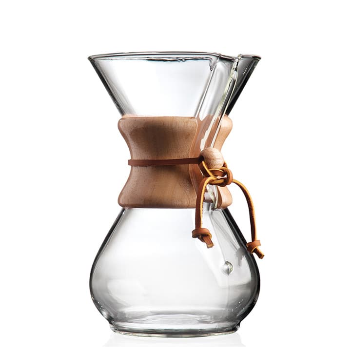 Passador de Café Chemex com Alça Madeira 6 Xicaras