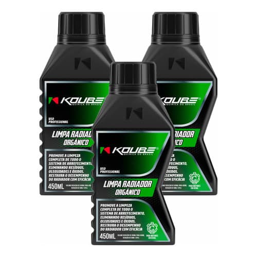 KIT 3UNI LIMPA RADIADORES ORGANICO KOUBE