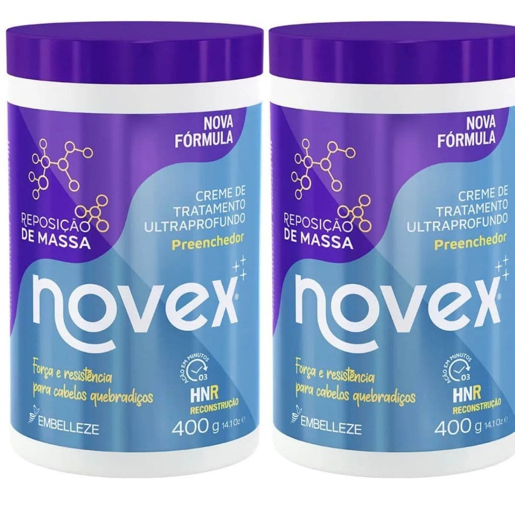 Kit 2 Creme De Tratamento Novex Reposição De Massa 400g
