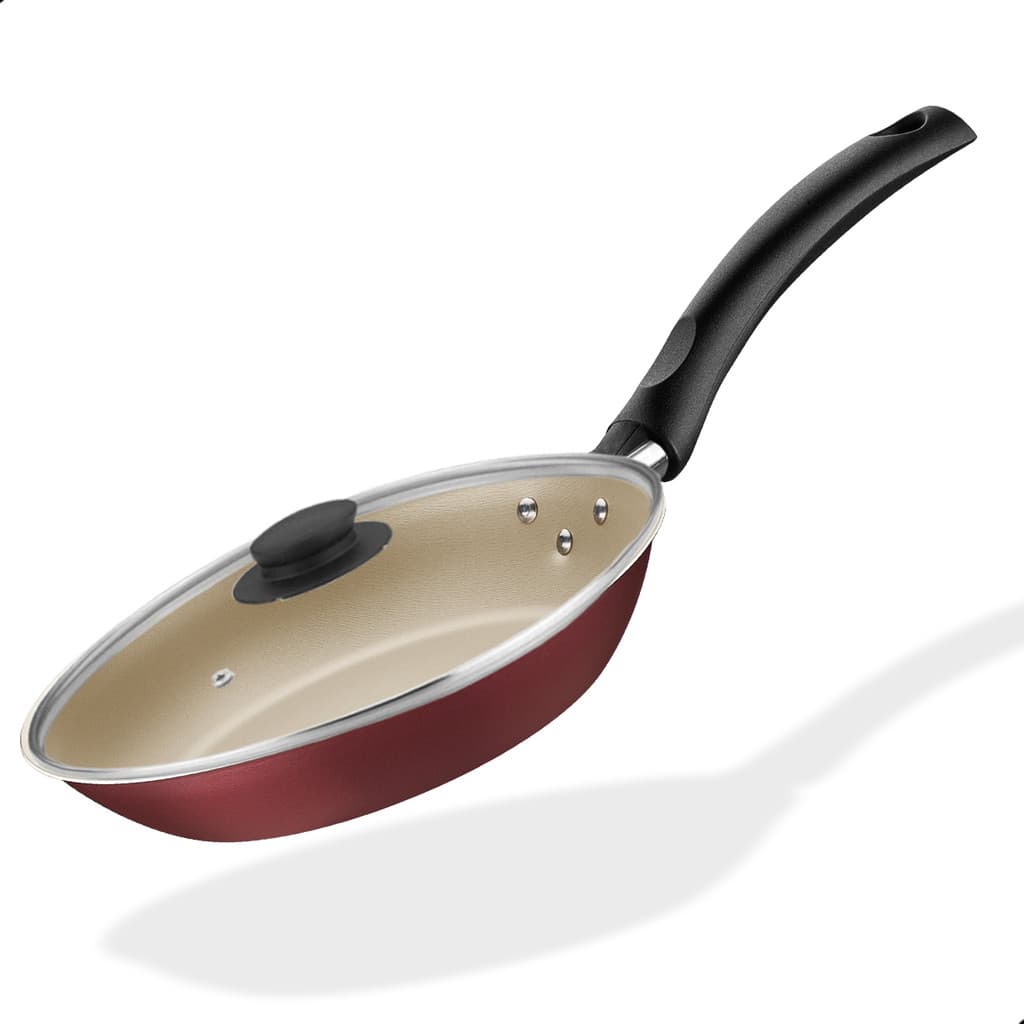 Frigideira antiaderente tramontina grande com tampa 24cm
