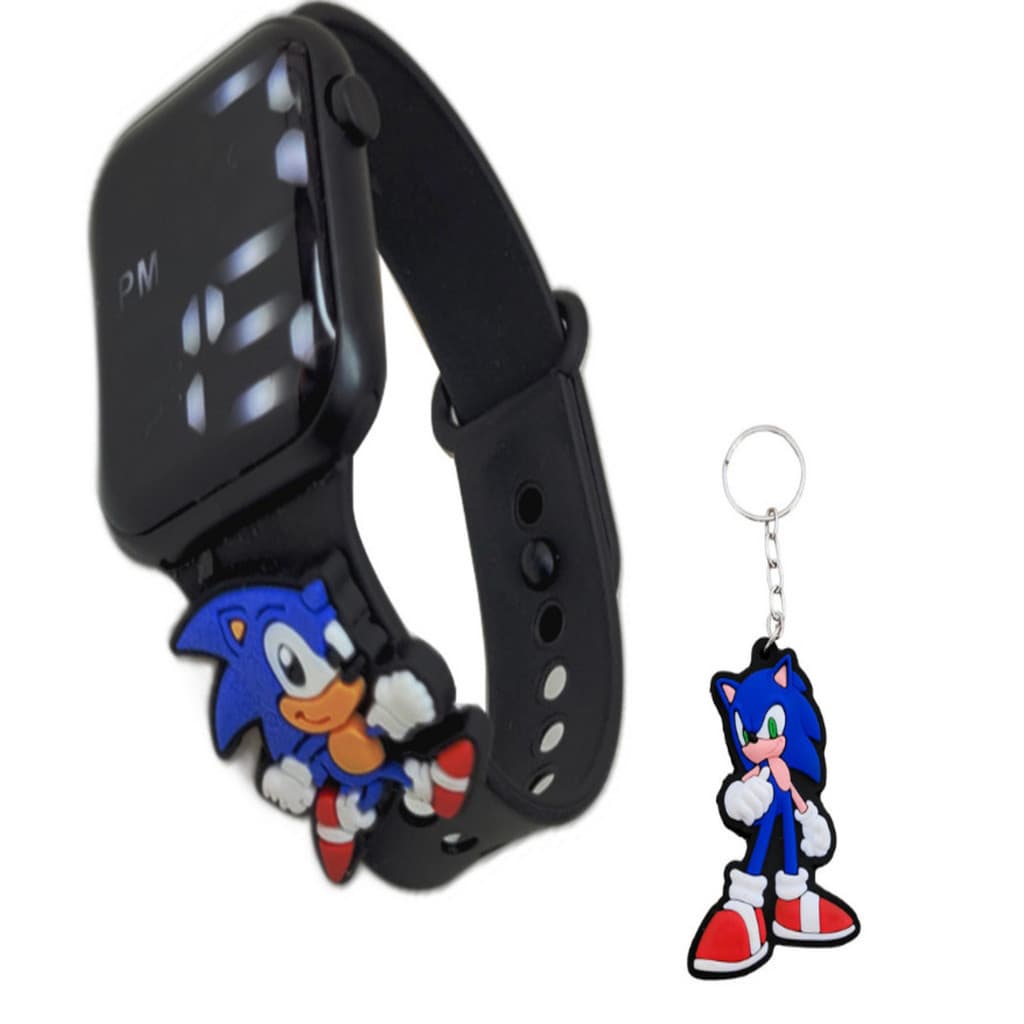 Chaveiro Relógio SONIC Infantil digital Resiste à Água-Pr