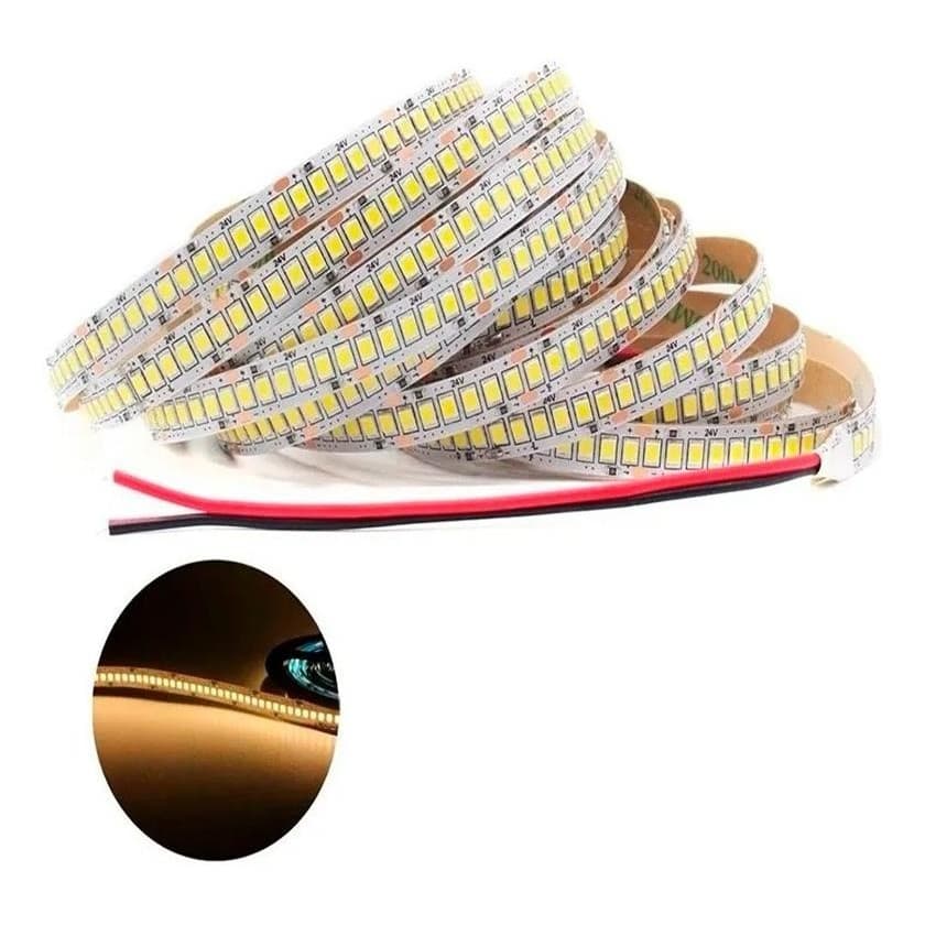 Super Fita Led 2835 5 M 20w/m 240 Leds/m Perfil LED IP20 Excelente Acabamento Alta Qualidade