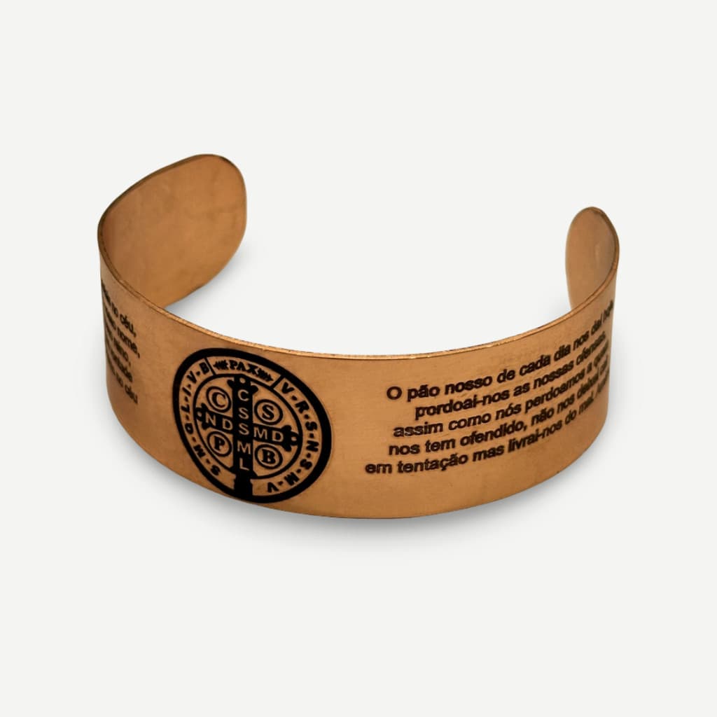 Bracelete Pulseira Cobre Puro Masculina Feminina São Bento