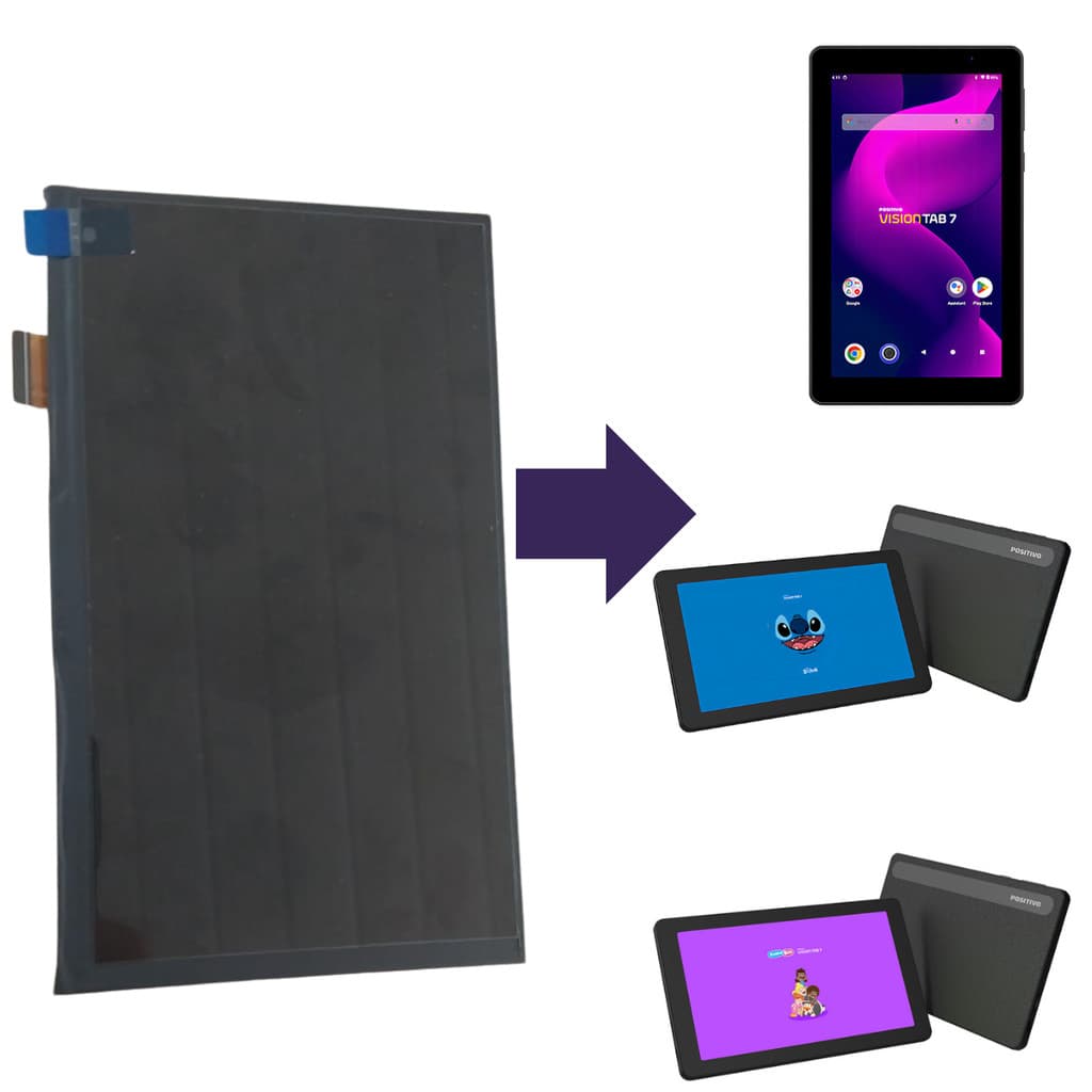 Display lcd tablet vision 7" stitch mundo bita modelo BT T307G