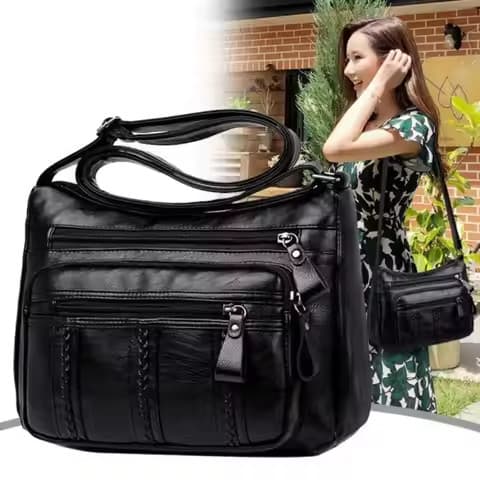 CHENXIAOHONG Bolsa Feminina de Couro PU Macio, Transversal e de Ombro, Moderna e Espaçosa para Mamãe, Alça Ajustável