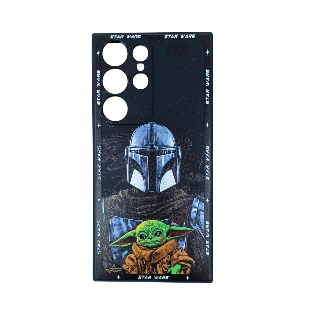 Capa Protetora para Samsung Galaxy S24 Ultra, Silicone, Mandalorian e Grogu