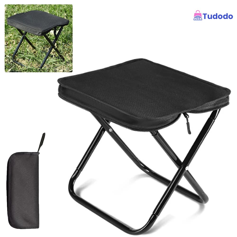 Cadeira Dobrável Leve de Ferro para Exterior - Uso em Camping, Pesca, Piquenique e Jardim