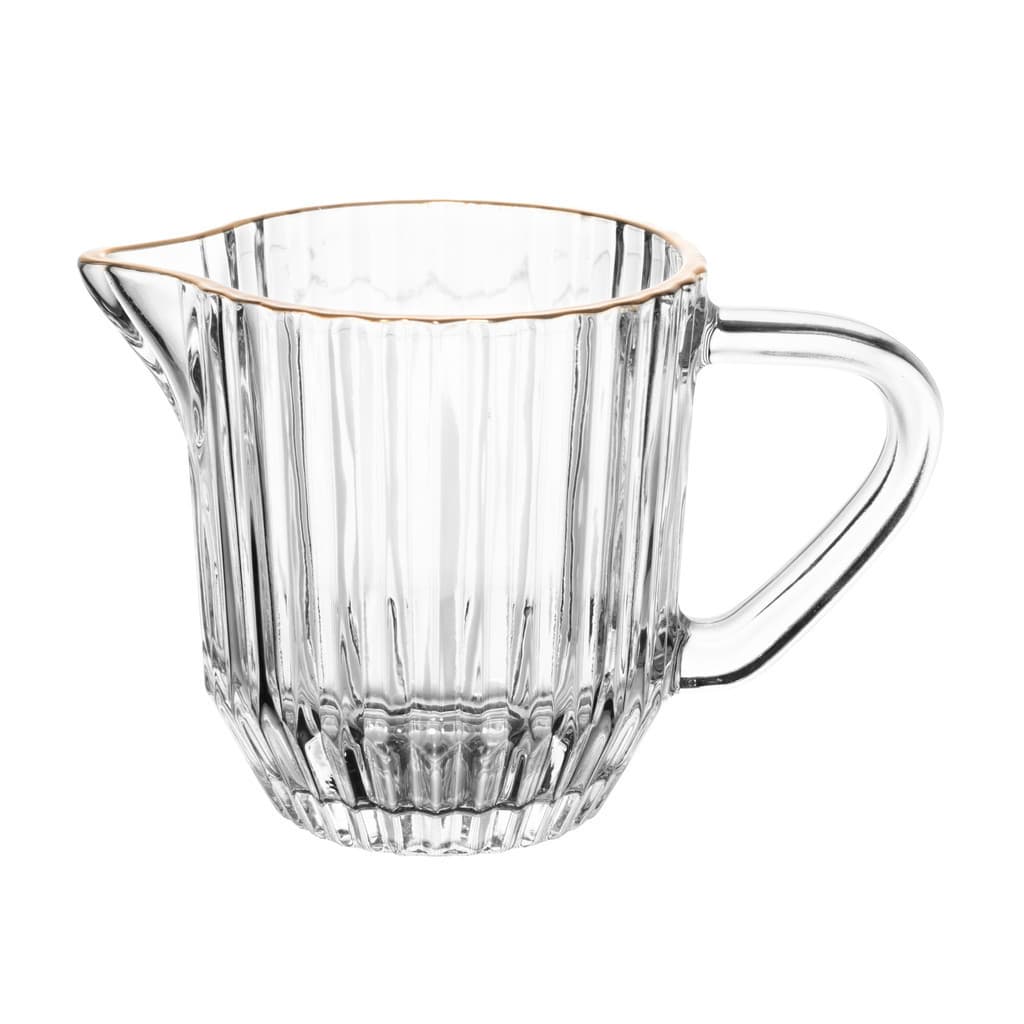 Leiteira 220ml Cristal Borda Dourada Imperatriz Wolff