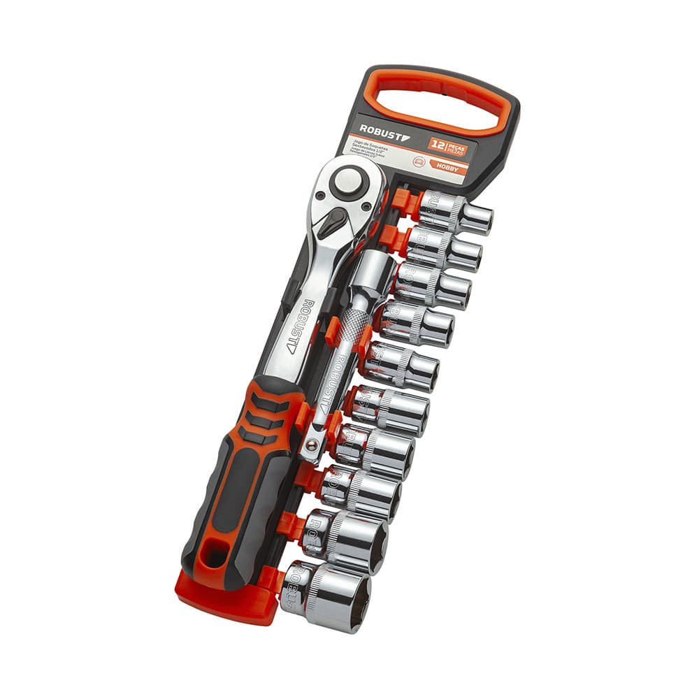 Jogo De Soquete Sextavado 1/2" 10 A 24mm 12pcs S69005014 Robust - 3370196
