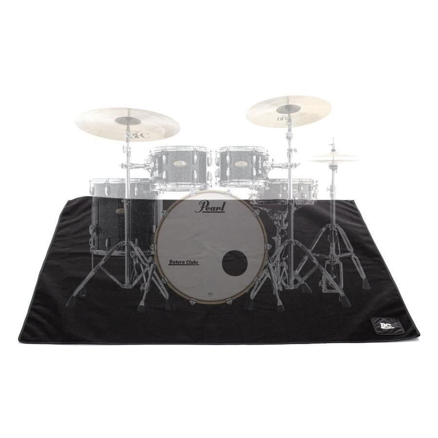 Tapete de Bateria Batera Clube BC The Black medidas 2mX1,80m exclusivo bateria acústica ou eletrônica