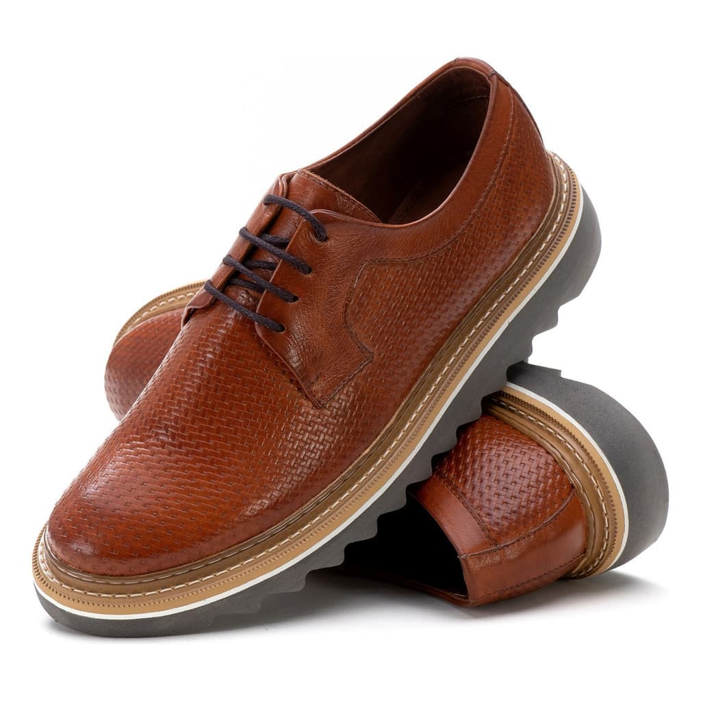 Sapato Masculino Elite Tratorado Couro Bovino Elegante Luxo