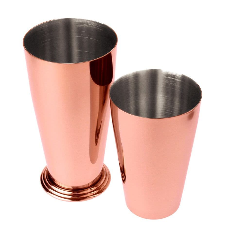 Conjunto de Coqueteleira Boston Cobreada 28oz e 20oz modelo Stepwise