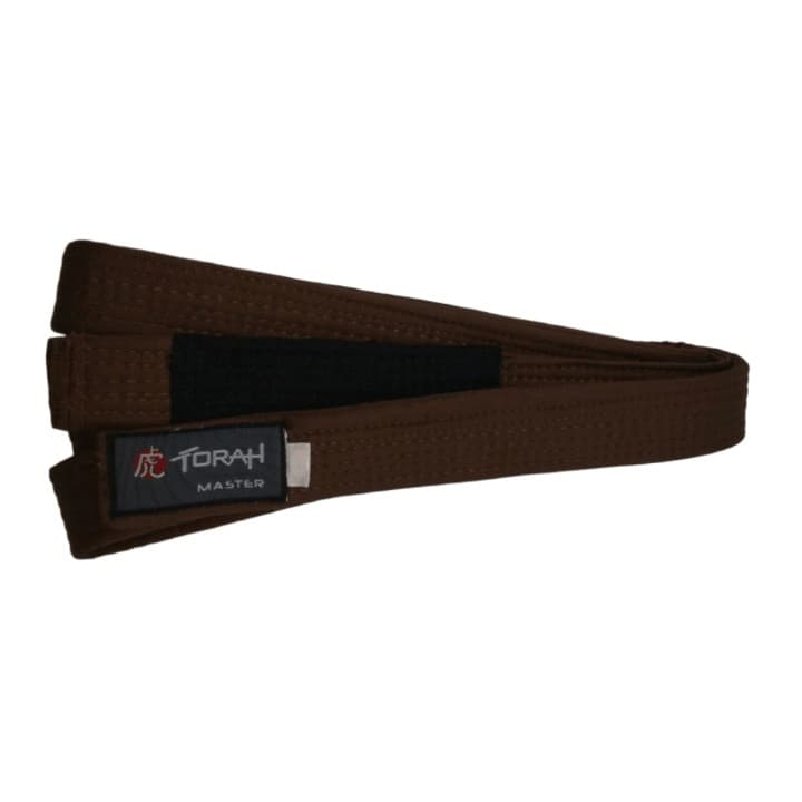 Faixa de Jiu Jitsu Infantil Torah Master Marrom Ponta Preta