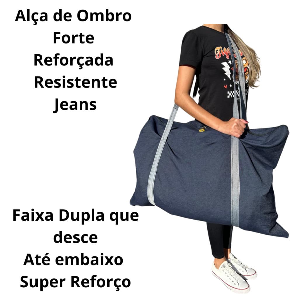 Bolsa Viagem Sacola Sacolão Grande Mudança Sacoleiras Compras Barato
