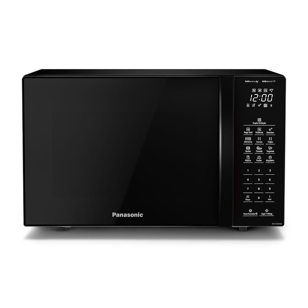 Microondas Panasonic Dupla Refeição 34L Black Glass - NN-ST66NBRU 110V