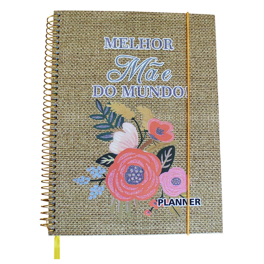 Planner Anual Marrom Dia Das Mães Feminino 80 Páginas Presente