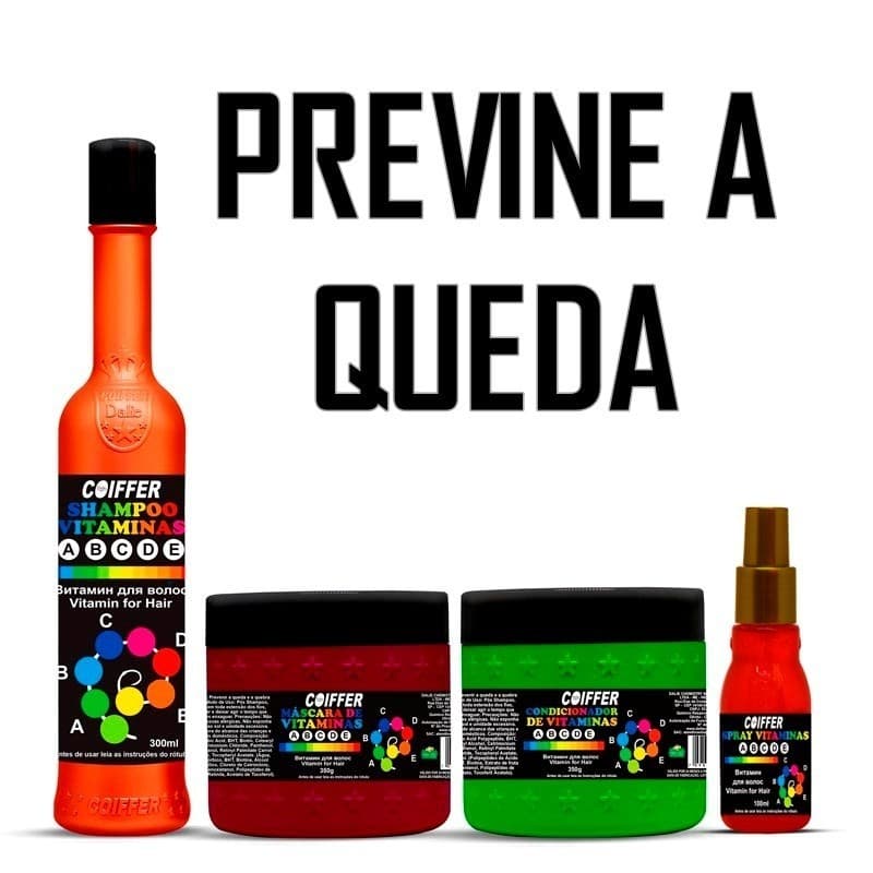 Kit Vitaminas Capilar Coiffer 4 Produtos Previne Queda