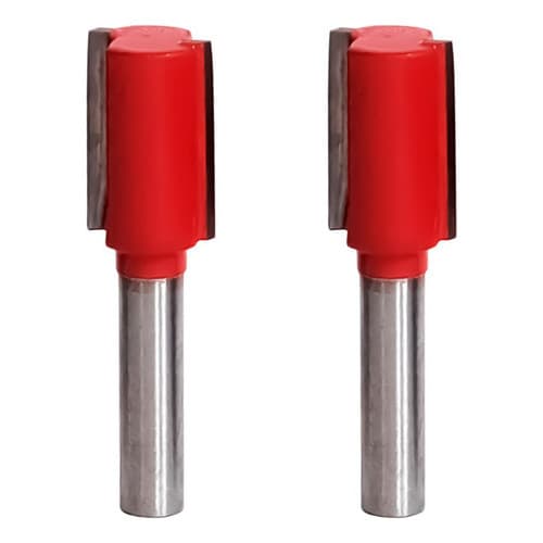 Kit 2 Fresa Reta Paralela 12mm Haste 6mm Metal Duro Tupia