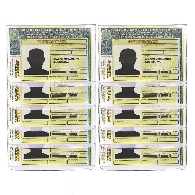 Kit 10 Porta Card Protetor CNH Anti Aranhões Viagem Carteira Bolsa Mochila