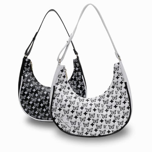 Kit 2 Bolsas Meia Lua De Ombro E Mão Sofisticada Estilosa Elegante Com Estampa Moda Tendencia