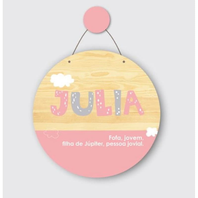Porta maternidade MDF - Menina