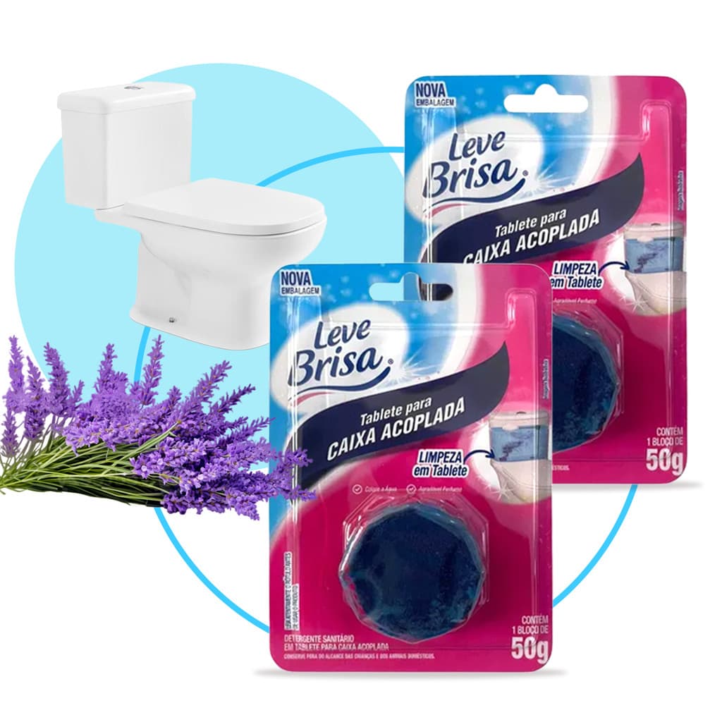Kit 2/3/4 e 5 Tablete Bloco Detergente para Caixa Acoplada de Banheiro Pedra Sanitária 50Gr cada
