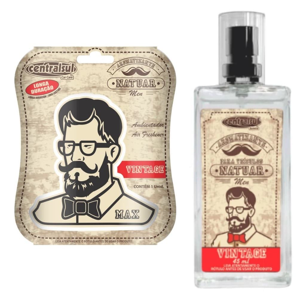 Kit aromatizante miniatura e spray men vintage 45ml