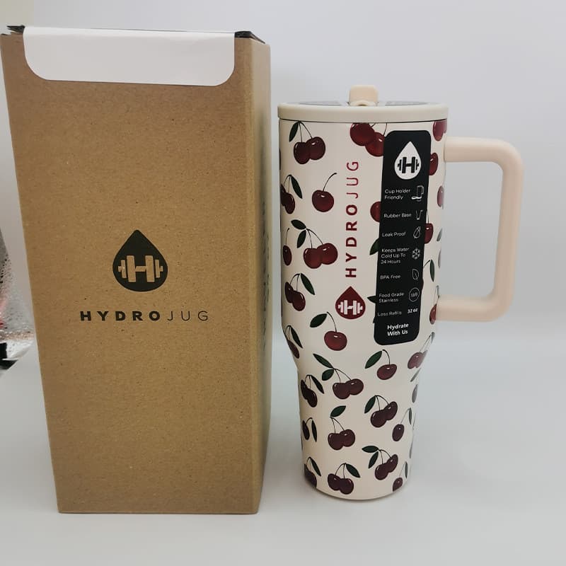 Tampa de vedação da alça de 32OZ40oz HYDROJUG Frasco de vácuo para carro à prova de vazamento de grande capacidade