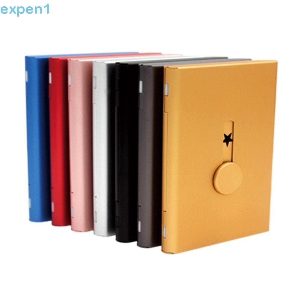 Expensão Polegar Deslizamento Do Porta-Cartões De Visita Homens Criativo Crédito Scrub Aluminum Star ID Card Case