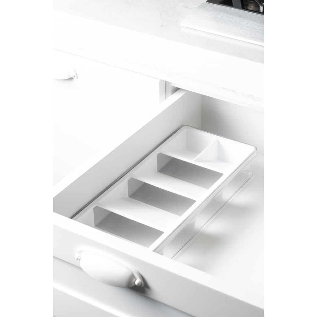 Organizador De Talheres Clear Branco
