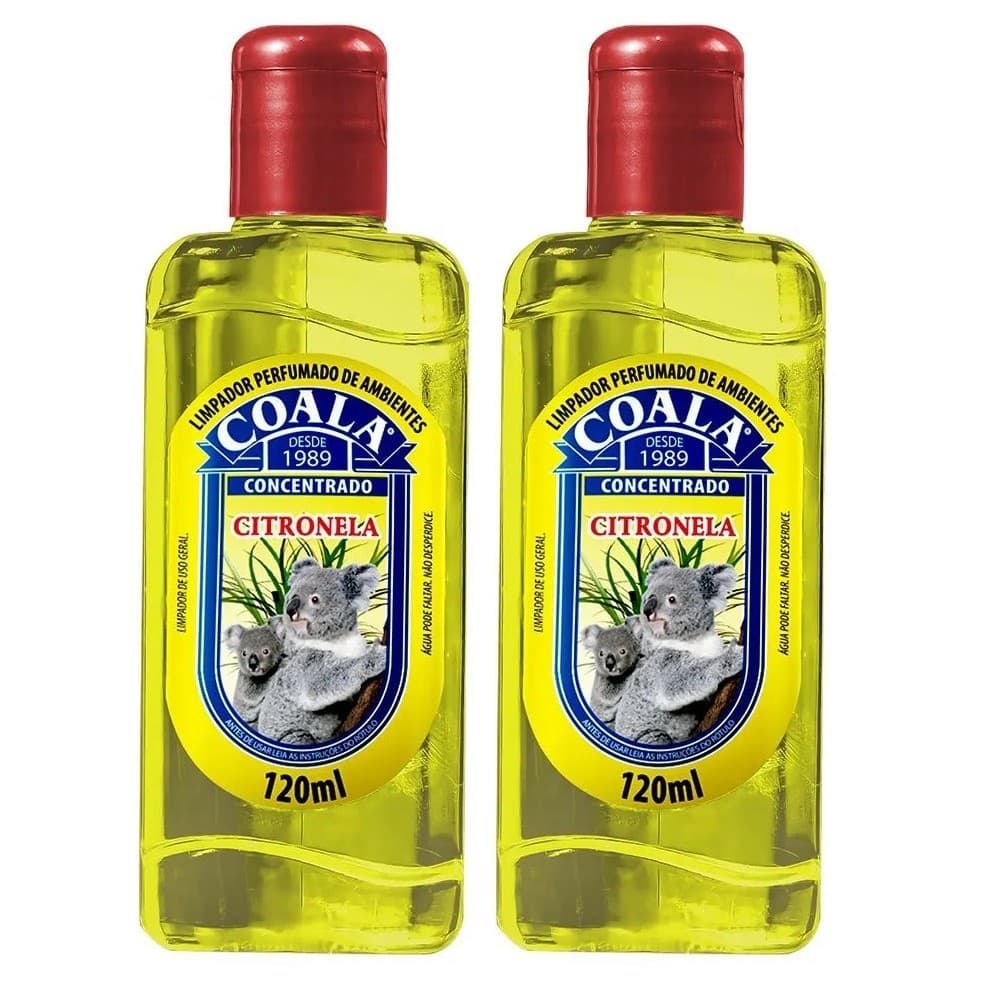 Kit 2 Coala Limpador Perfumado de Ambientes - Repelente Citronela 120ML