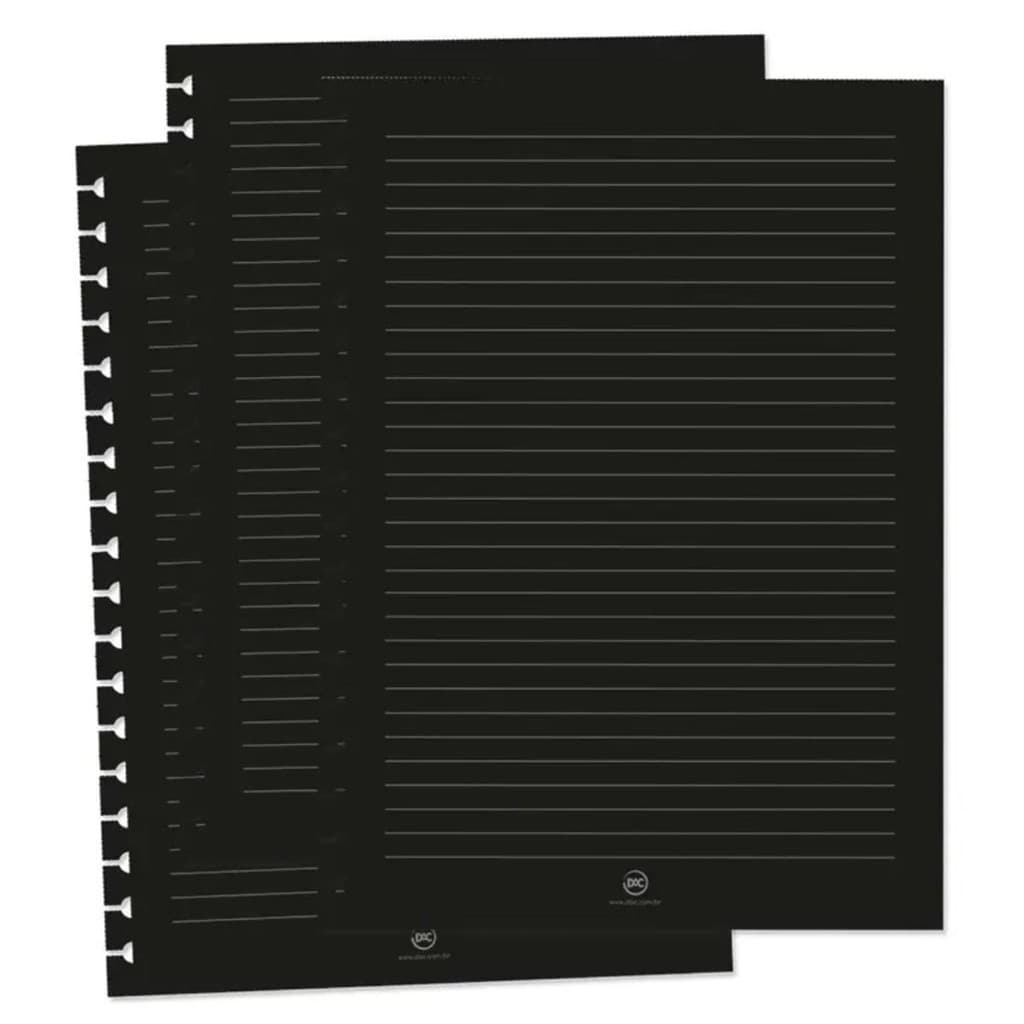 Refil Caderno Universitário Folha Preta 48 Folhas Grossinha