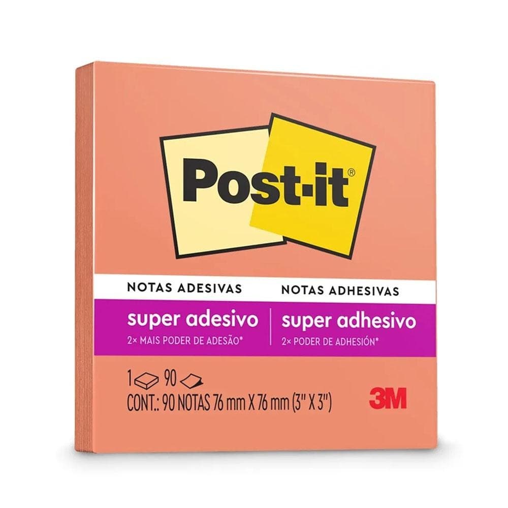 Bloco Post-it 76x76mm Damasco C/ 1 Bloco 90fls 3M