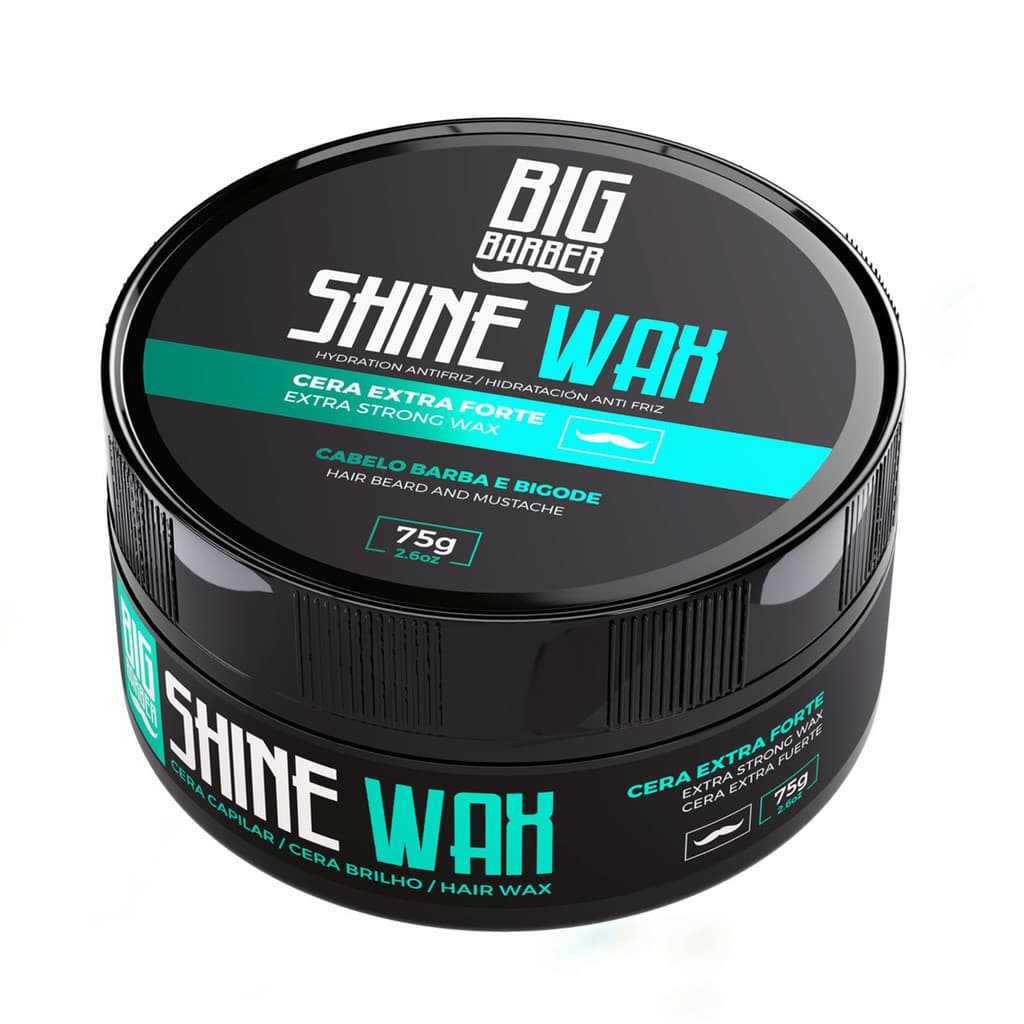 Pasta Capilar Shine Wax Big Barber 75g Efeito Brilho Profissional