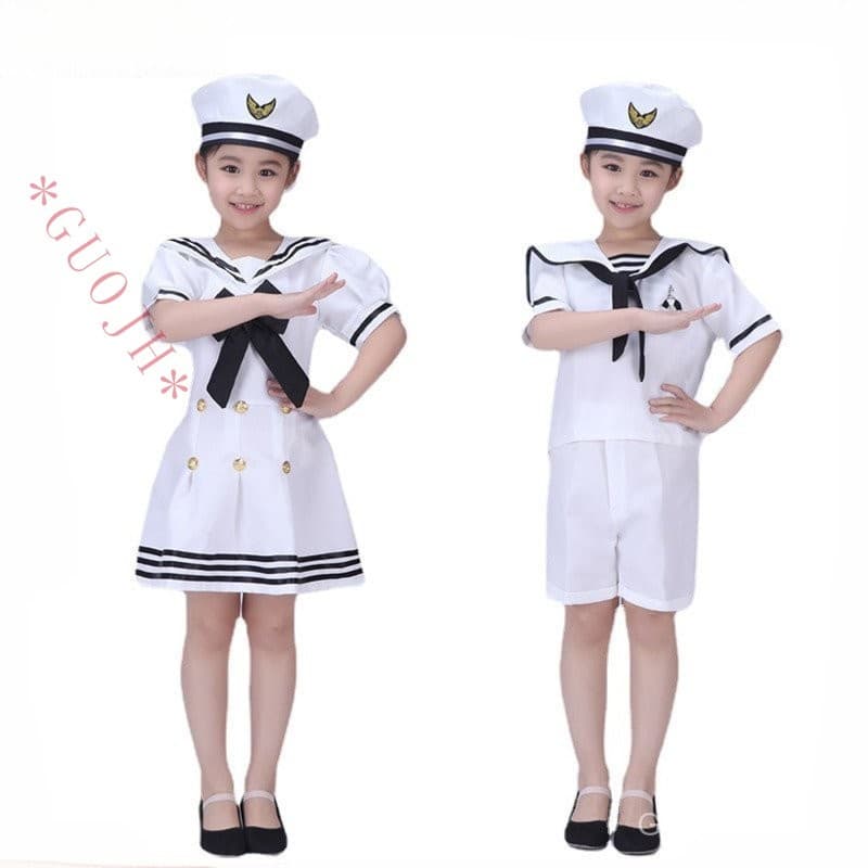 Fantasias Infantis Para Marinheiro Marinho Uniforme De Halloween Cosplay Girls Party Performance Boys Marines Frota