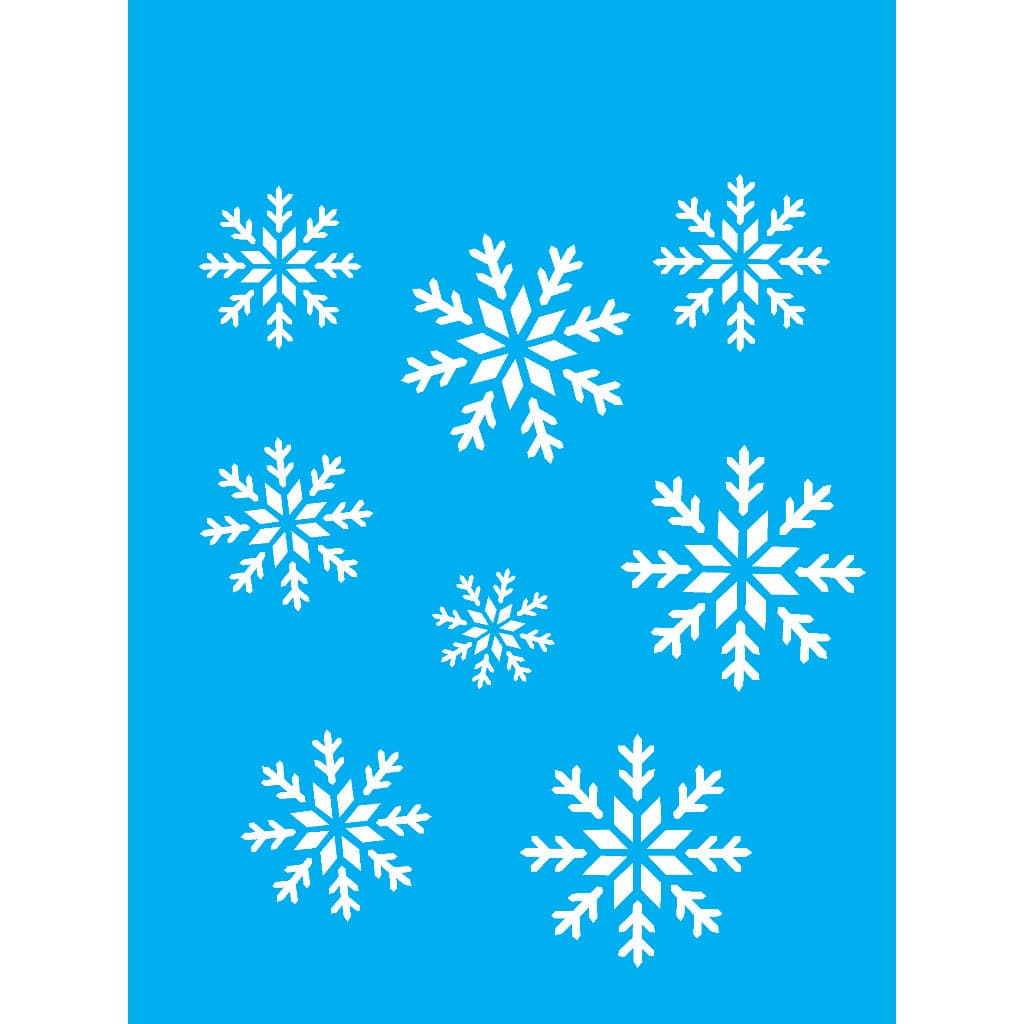 Stencil de Natal Flocos de Neve 15x20 Opa 1115