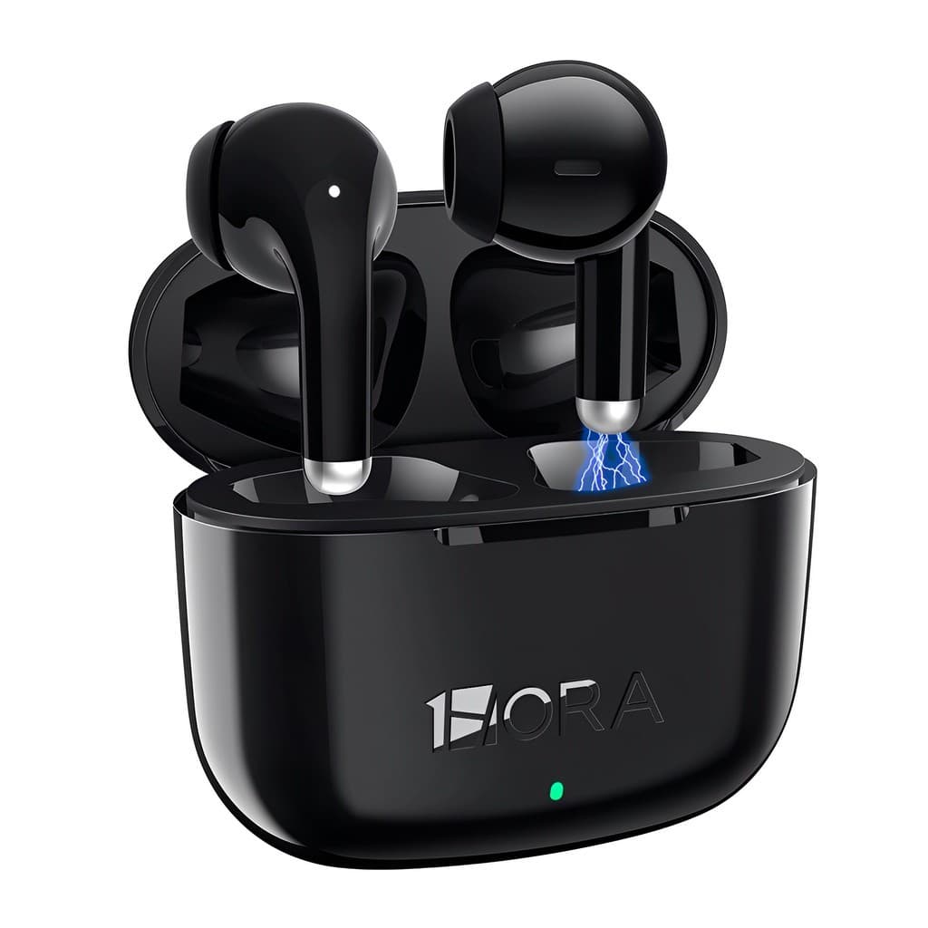 Fone de Ouvido Bluetooth 1Hora, Aut203 Sem Fio Preto
