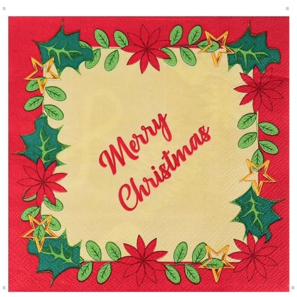 Guardanapo de papel decorado feliz natal  12 unidades