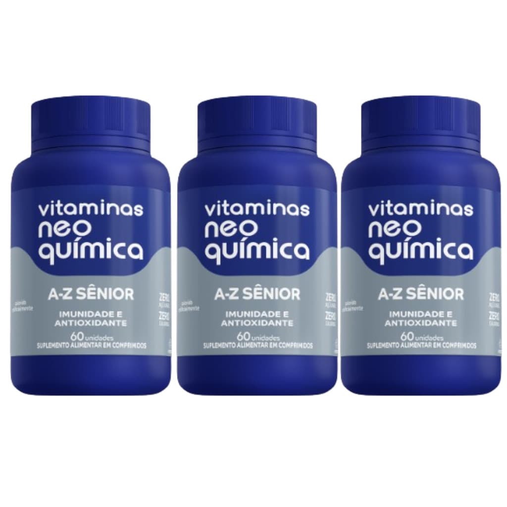 Vitamina A-z Sênior Imunidade e Antioxidante Neo Quimica 3x60 Caps