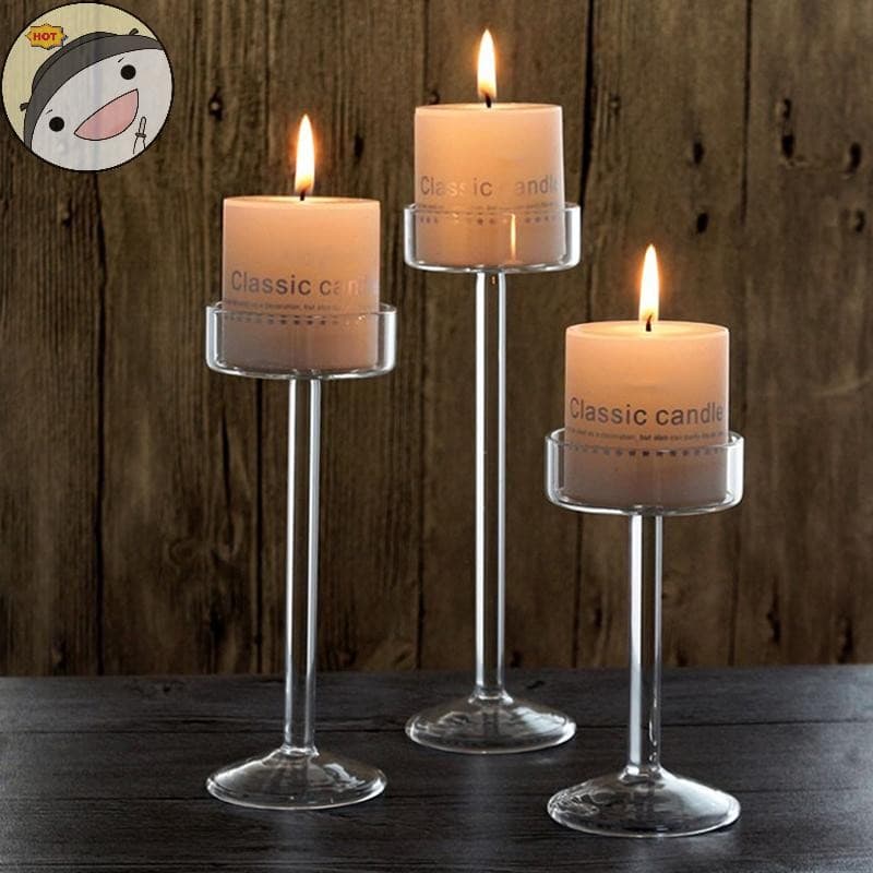 Conjunto De Suportes De Vidro Maud 1Pc Suporte Para Tealight Decoração De Casamento Casa Pt