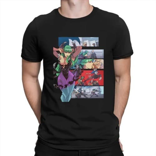 Camiseta Unissex de Morrigan Aensland, Darkstalkers, camisa 100% algodão, Streetwear roupa estampada