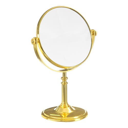 Espelho De Mesa Dupla Face Aumento 5x P/ Maquiagem Banheiro